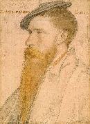 Hans holbein the younger Portrait of William Reskimer. Coloured chalks on pink-primed paper painting